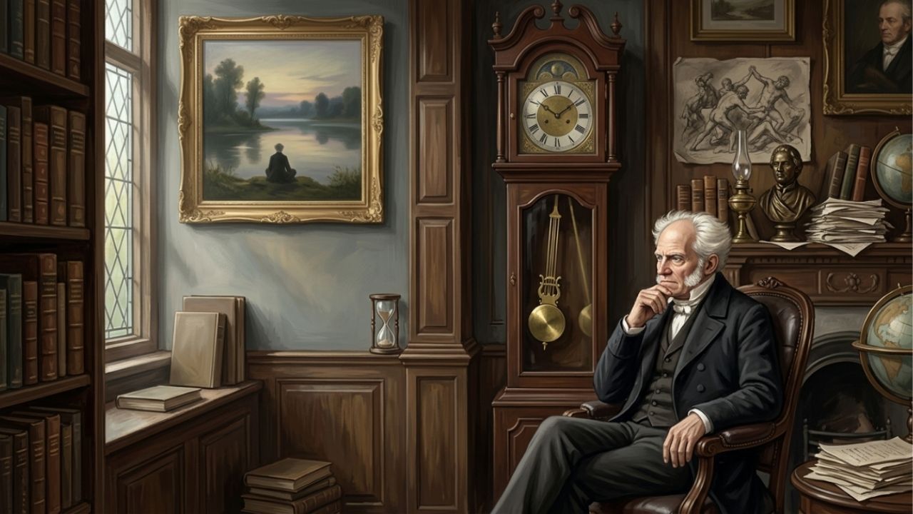 Schopenhauer e o Pessimismo, em reflexão sobre a vontade: “A vida oscila como um pêndulo, para trás e para a frente, entre a dor e o tédio.”