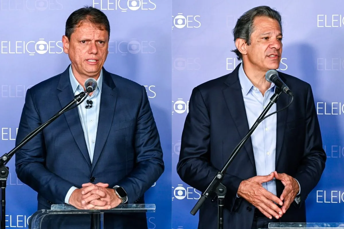 Tarcísio e Haddad protagonizam debate nacionalizado às vésperas do 1º turno