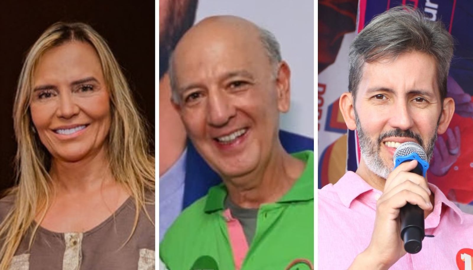 Celina Leão aparece à frente na pesquisa, seguida por Arruda e Leandro Grass, em empate técnico Montagem: Luh Fiuza/Reprodução – 04.08.2025; Alex Bandeira/Reprodução – 12.09.2026; Vinicius Loures/Reprodução – 12.09.2026