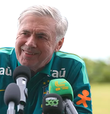 Ancelotti revela quarteto ofensivo com Estêvão titular contra Austrália Foto: