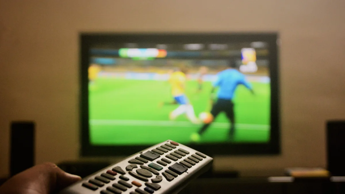 futebol na televisão