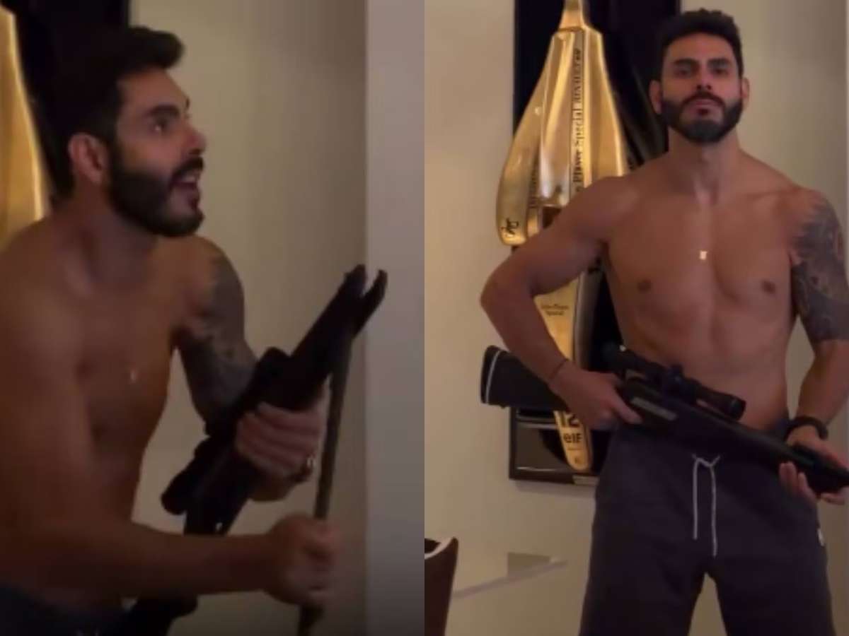 Rodolffo, da dupla com Israel, mata barata a tiros: 'Não entra no meu quintal'