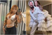 Kamylinha chora e rebate após ser acusada de "sexualizar" filha de 2 meses