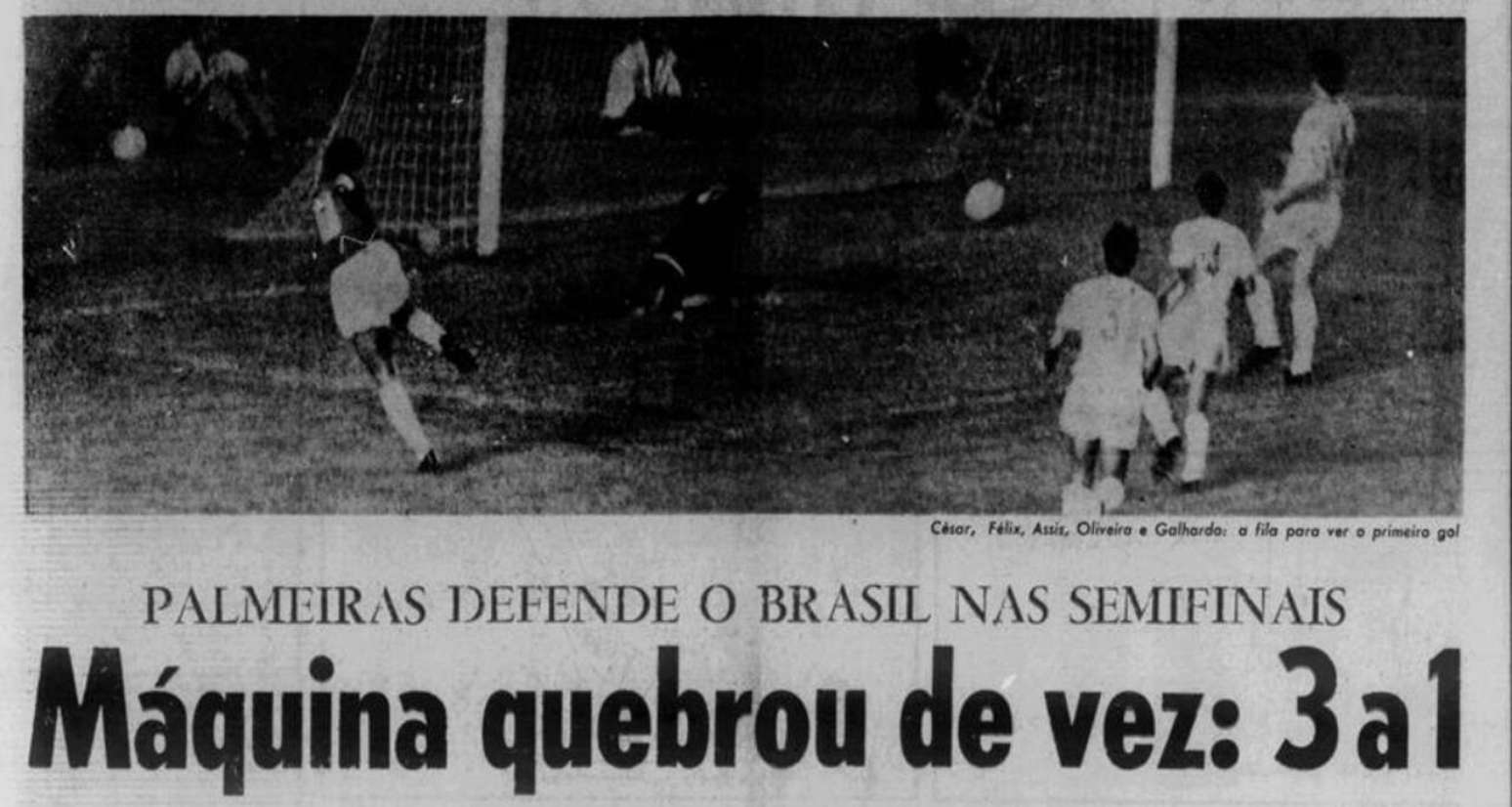 Em pleno Maracan&atilde; lotado, Palmeiras bateu o Flu e avan&ccedil;ou na Libertadores em 1971 &ndash; Reprodu&ccedil;&atilde;o/Jornal dos Sports