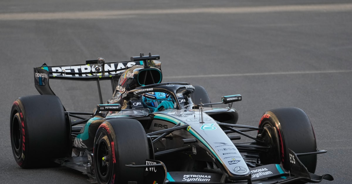 F1: Russell domina o dia de treinos livres para o GP do Azerbaijão; Bortoleto é o 14º