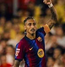 Raphinha é o artilheiro do Campeonato Espanhol com 12 gols – Foto: Marc Graupera / FC Barcelona / Jogada10