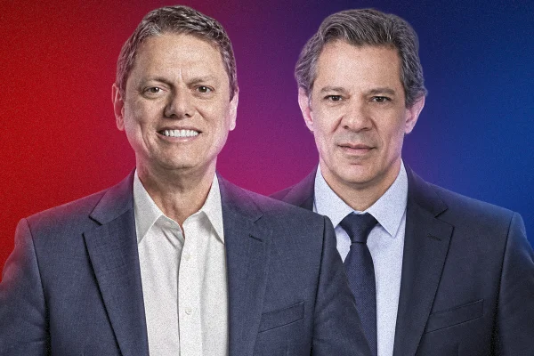 Disputa em SP: Tarcísio e Haddad se enfrentam em debate na TV nesta terça