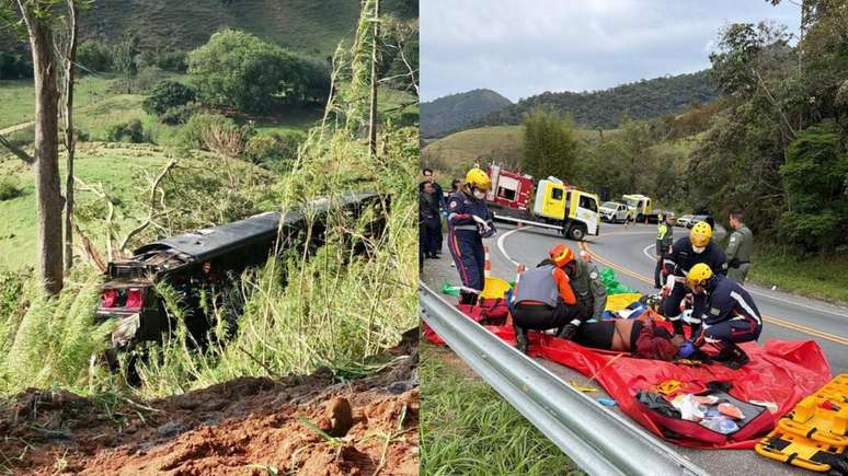 Acidente entre ônibus e carro deixa ao menos 6 mortos no interior de SP