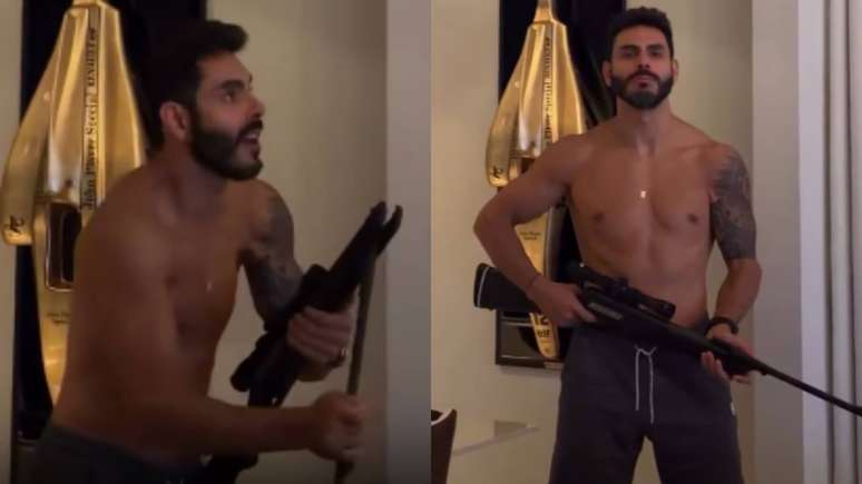 Rodolffo, da dupla com Israel, mata barata a tiros: 'Não entra no meu quintal'
