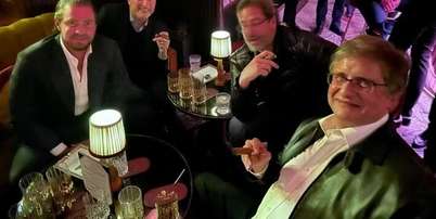 Paulo Gonet fumando charuto com Daniel Vorcaro Foto: Reprodução/P / Estadão