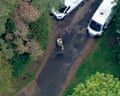 Emergency teams deploy bomb disposal robot at RAF Fairford air base