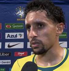 Marquinhos, zagueiro e capitão da Seleção, após o empate em amistoso contra a Austrália Foto: Reprodução/GETV