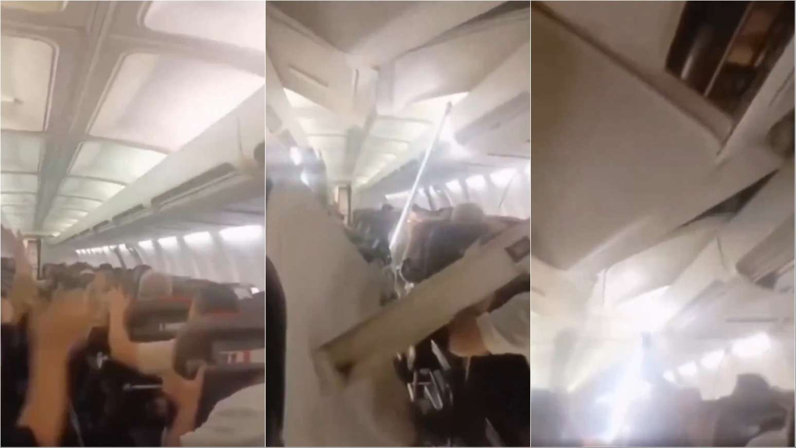 Teto de avi&atilde;o despenca sobre passageiros em voo no Ir&atilde;