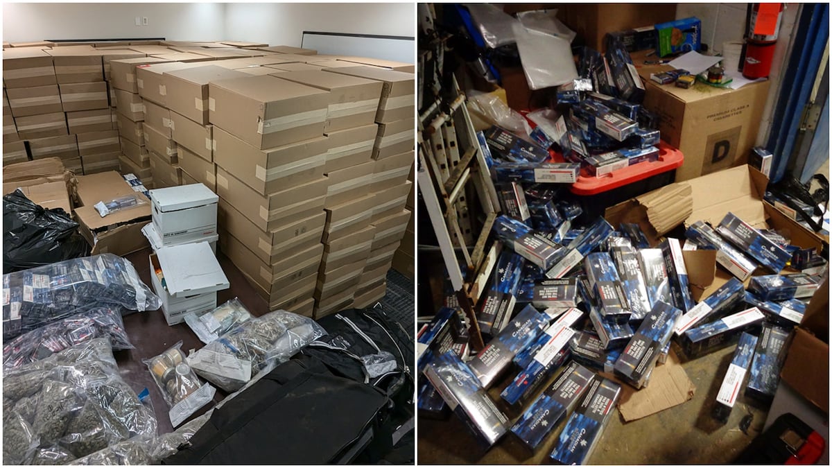 4 Albertans arrested after $3M in contraband tobacco, drugs and stolen property seized