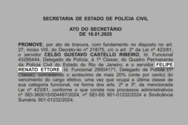 Na farra das promoções, ex-chefe da PCRJ promoveu delegado morto há 12 anos - destaque galeria