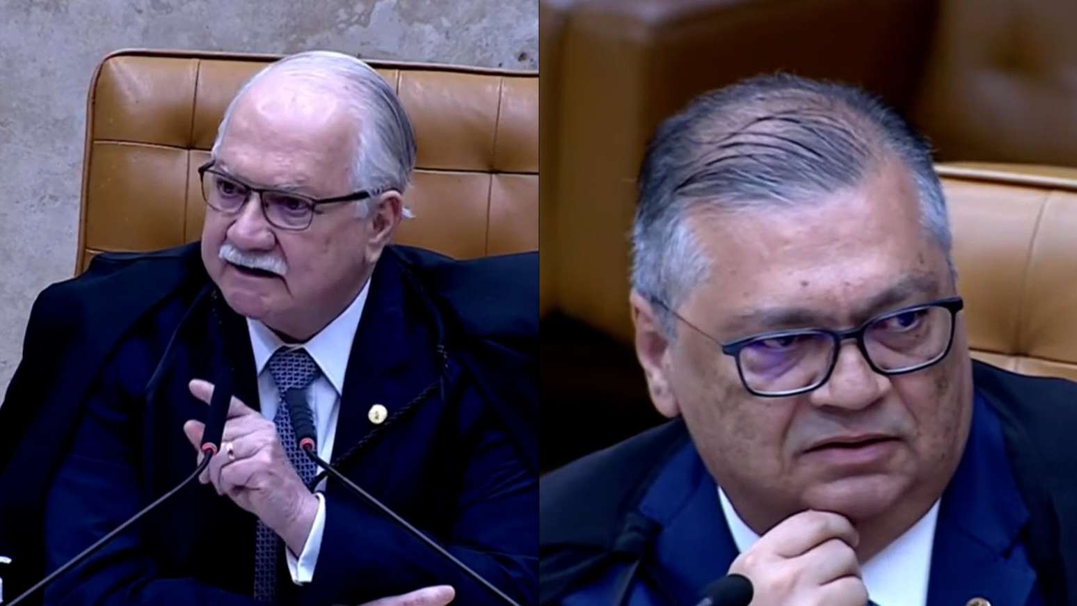 Dino e Fachin tiveram bate boca durante sessão para tratar elo de Moraes e Vorcaro