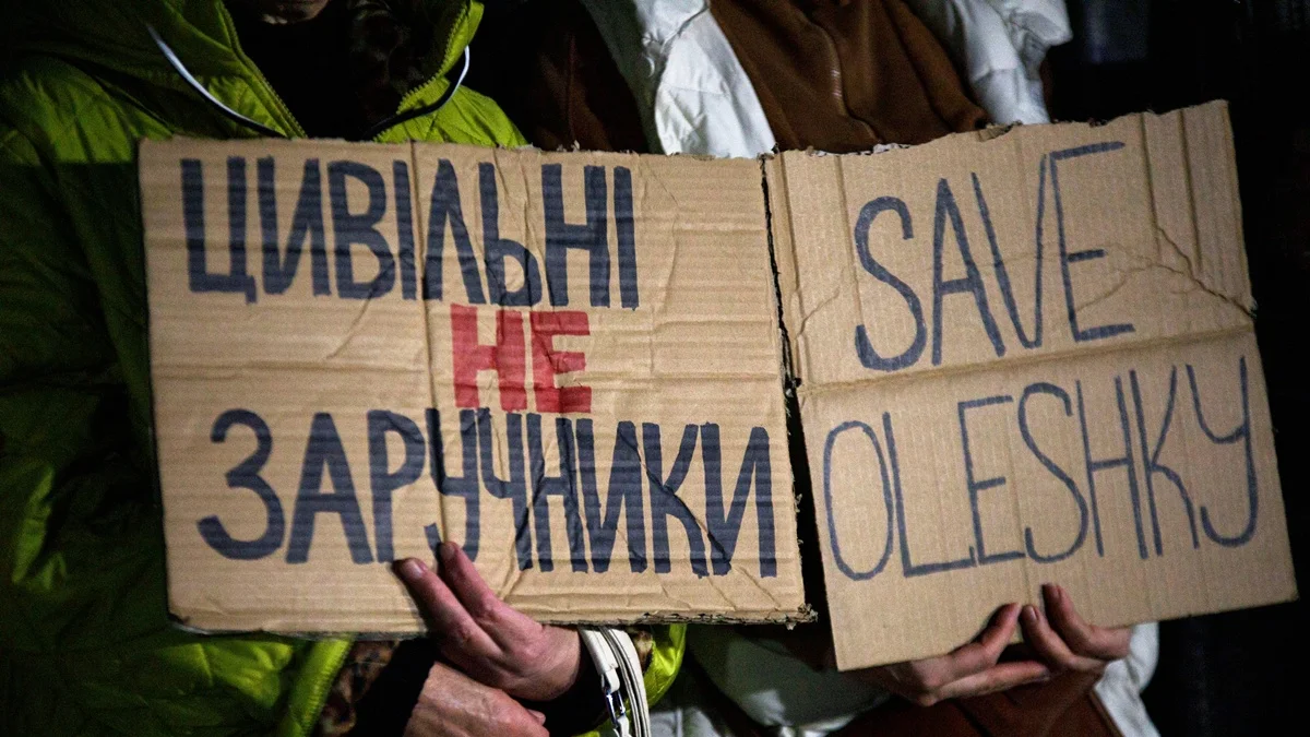 Começa trégua humanitária em Oleshky, cidade ucraniana ocupada pela Rússia