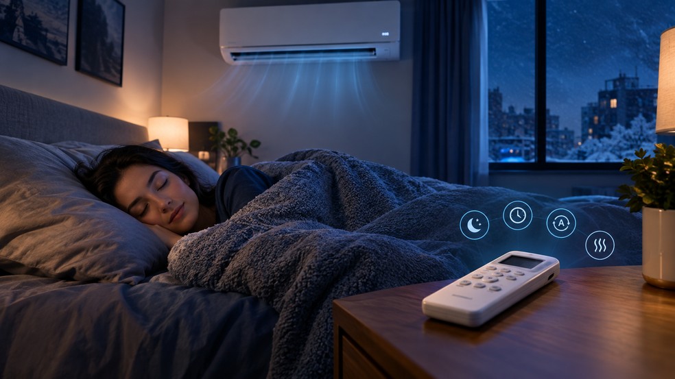 7 funções no ar-condicionado que ajudam a dormir melhor no frio