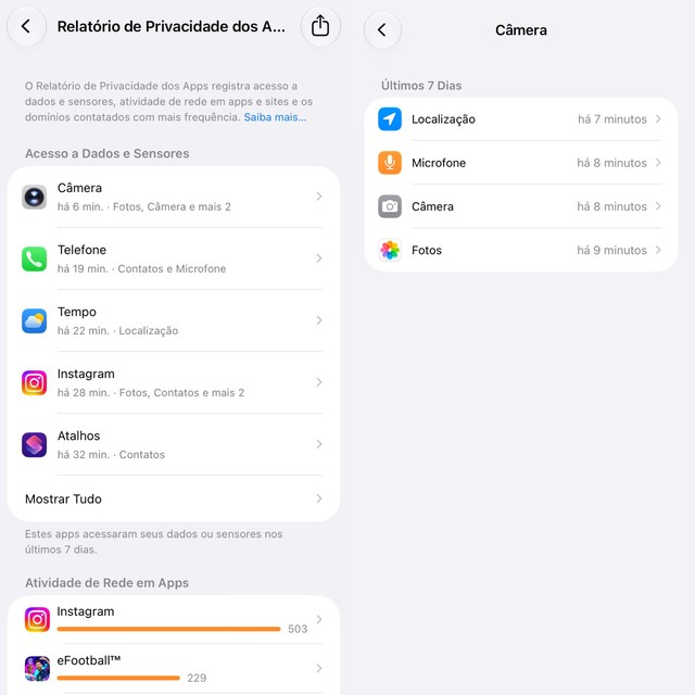 Como descobrir quais apps acessaram sua localização, câmera e microfone