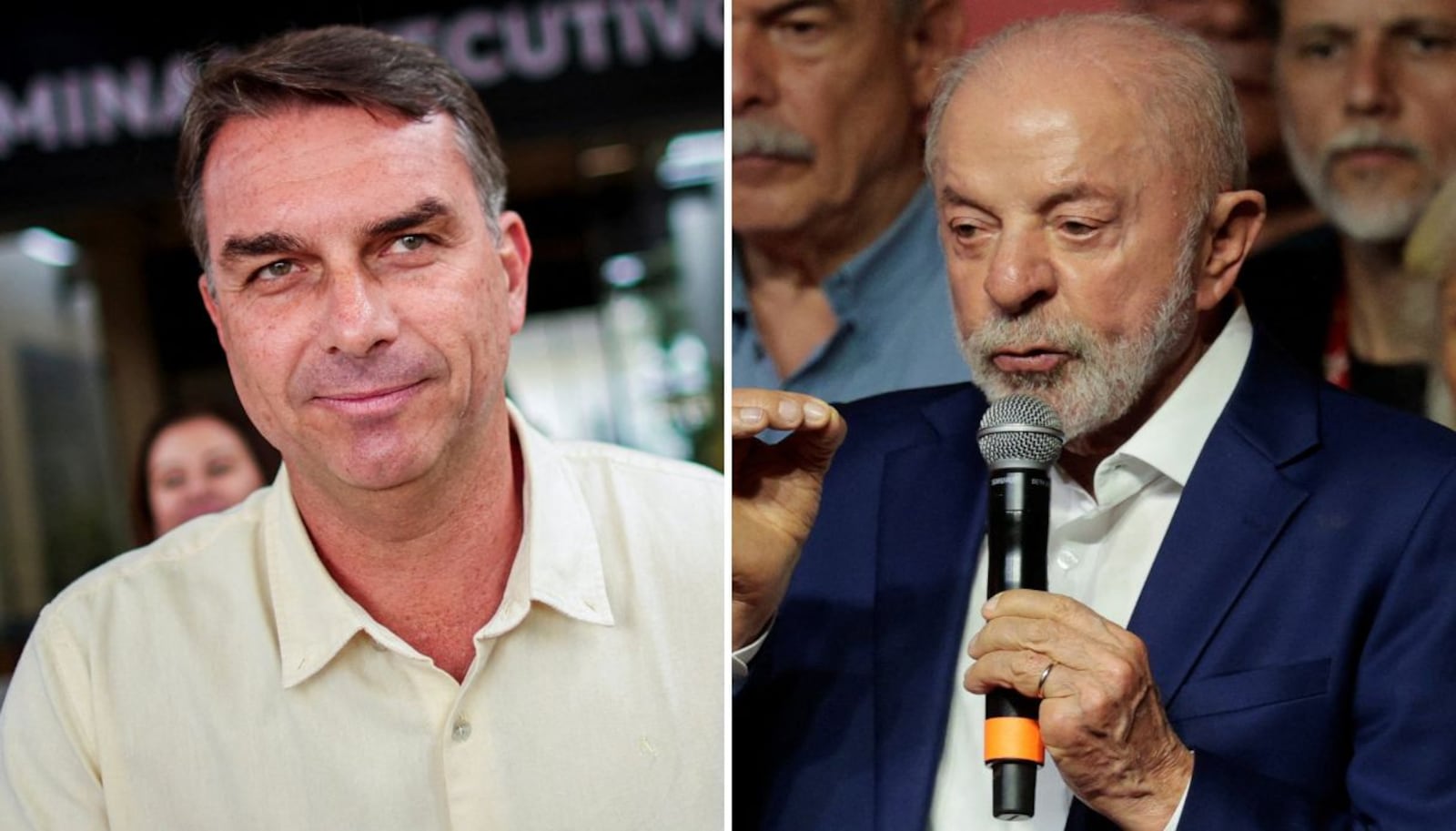 Flávio Bolsonaro e Lula