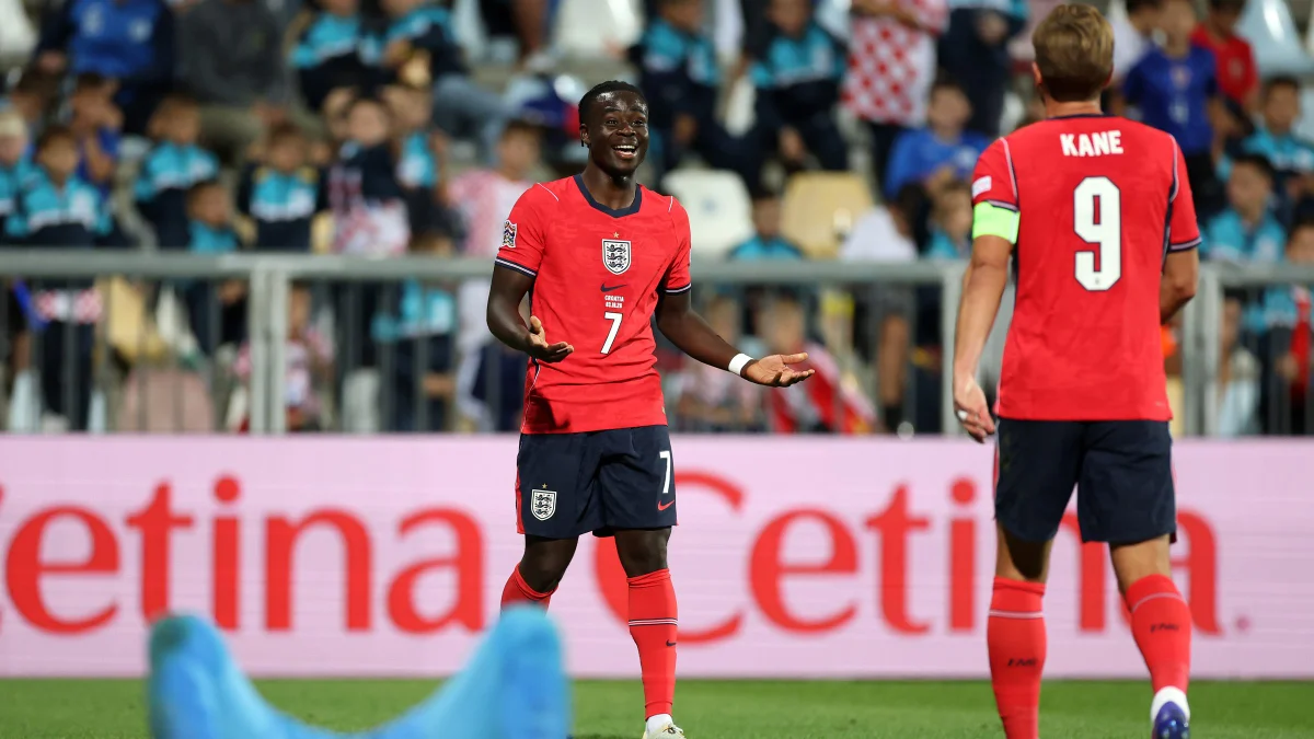 Inglaterra atropela a Croácia com show de Kane e Saka pela Liga das Nações