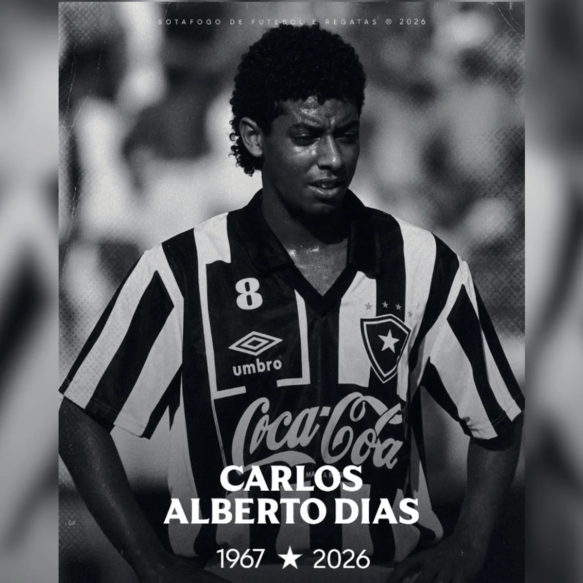 Botafogo lamenta morte de Carlos Alberto Dias, ex-jogador do clube