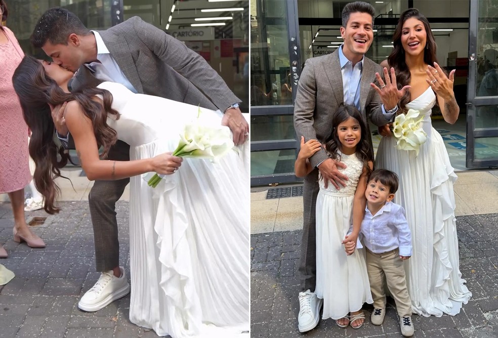 Grávida, Jheny Santucci anuncia separação de Arthur Aguiar quase três meses após casamento
