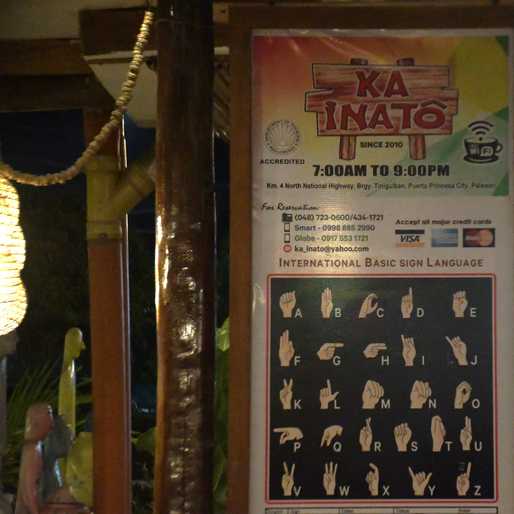 Hiring at this Puerto Princesa restaurant speaks a different language