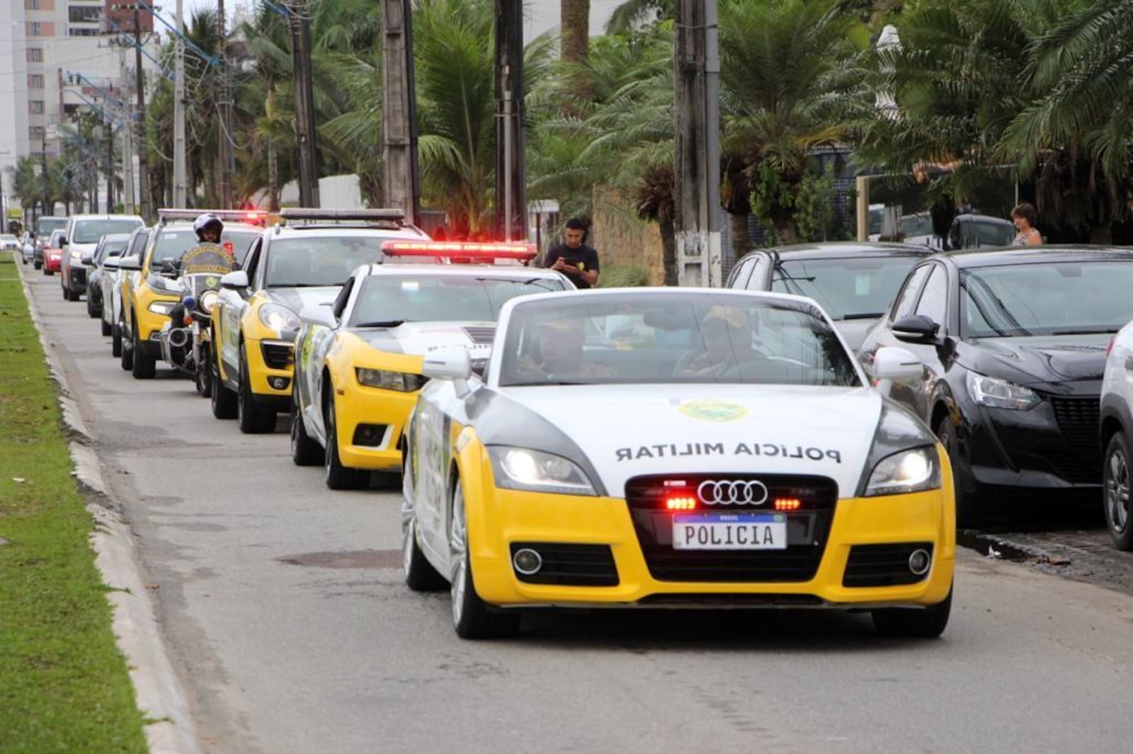 Todos os veículos foram confiscados em ações da PM contra tráfico de drogas, lavagem de dinheiro e outros crimes semelhantes