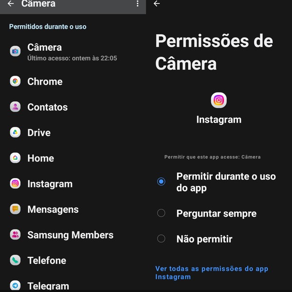 Como descobrir quais apps acessaram sua localização, câmera e microfone