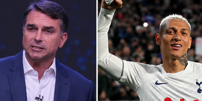 Flávio Bolsonaro (PL), candidato à Presidência da República, e jogador Richarlison Foto: Estadão