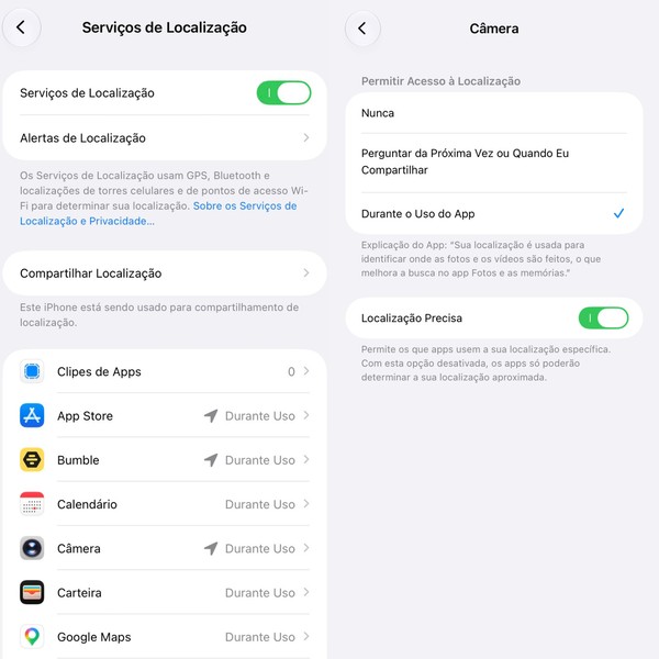 Como descobrir quais apps acessaram sua localização, câmera e microfone