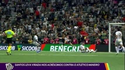 Santos leva virada do Atlético-MG nos acréscimos