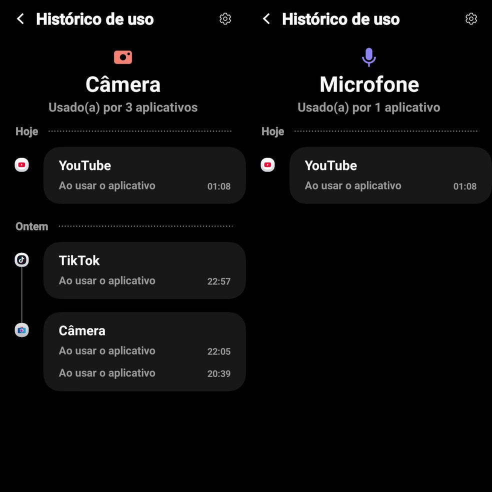 Como descobrir quais apps acessaram sua localização, câmera e microfone